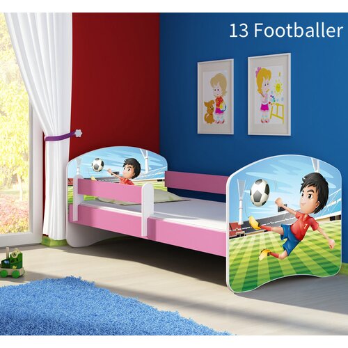  Dječji krevet ACMA s motivom, bočna roza 180x80 cm 13 Footballer Cijene