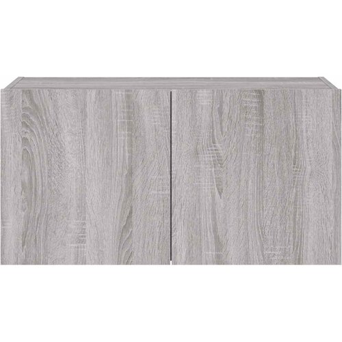 Zidni TV ormarić s LED svjetlima boja hrasta 80x35x41 cm Slike