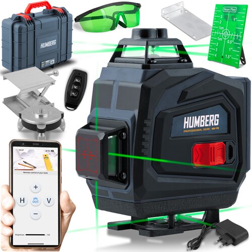 Humberg HM-170 Professional Cross Line Laser Level with Accessories and Case, (21740633) Cene