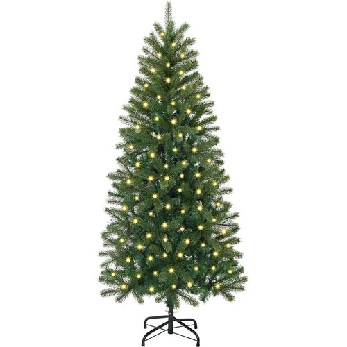 VidaXL Umjetno božićno drvce s stalakom Zelena 150 cm PE i PVC Slike