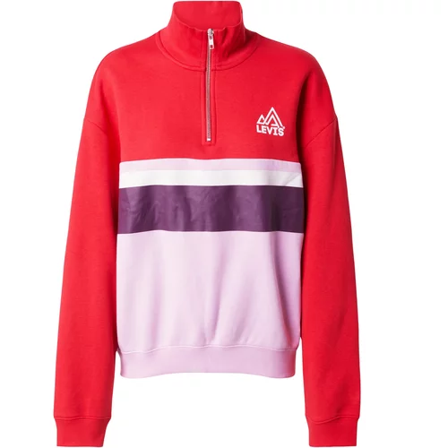 Levi's Sweater majica ljubičasta / svijetloroza / crvena / bijela