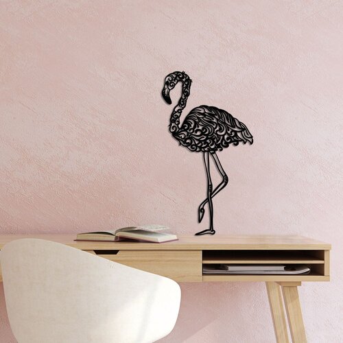 Wallity Zidna dekoracija Flamingo 18, 50 x 27 cm, Crna Cene