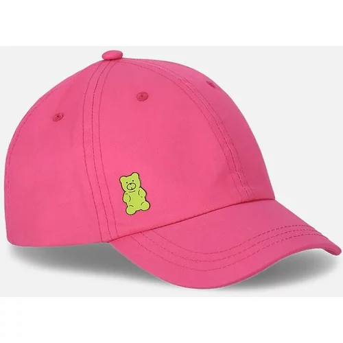 Coccodrillo Otroška bombažna bejzbolska kapa roza barva