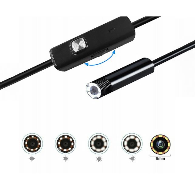 NOBRAND OTG endoskopska kamera - 1920&amp;times;1080p (USB/MicroUSB/USB-C, 8 mm) Slike