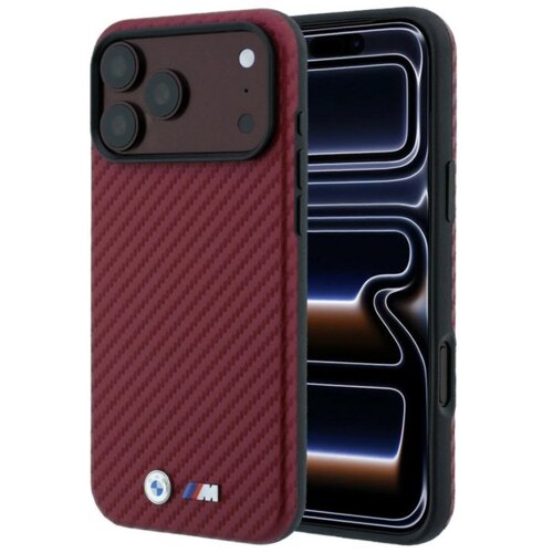 SAS CG MOBILE Maska BMW M Carbon Metal Logo Magsafe za iPhone 17 Pro Max/ 18 Pro Max bordo Slike