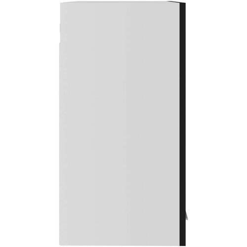 VidaXL Viseča steklena omarica črna 60x31x60 cm iverna plo&amp;scaron;ča Slike