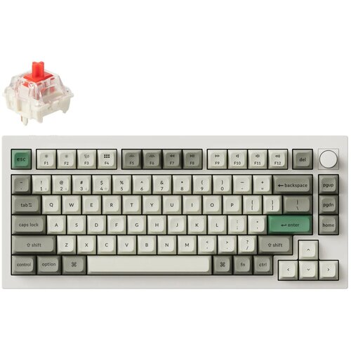 KEYCHRON Q1 Max QMK/VIA Brezžična Mehanska Tipkovnica, Bluetooth / 2.4 GHz, Red Linear Switch, US Layout, Q1M-P1, (21733252) Slike