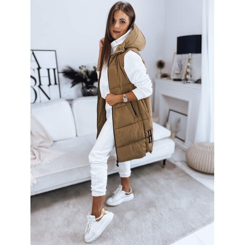 DStreet Quilted BALTIS women&amp;#039;s vest, camel TY3226 Slike