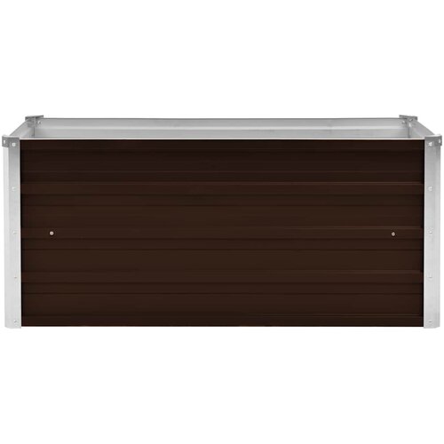  Povi&amp;scaron;ena vrtna gredica smeđa 100 x 40 x 45 cm pocinčani čelik Slike