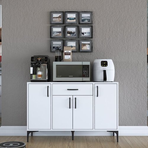Hanah home JE136 - 3144 white multi purpose cabinet Slike