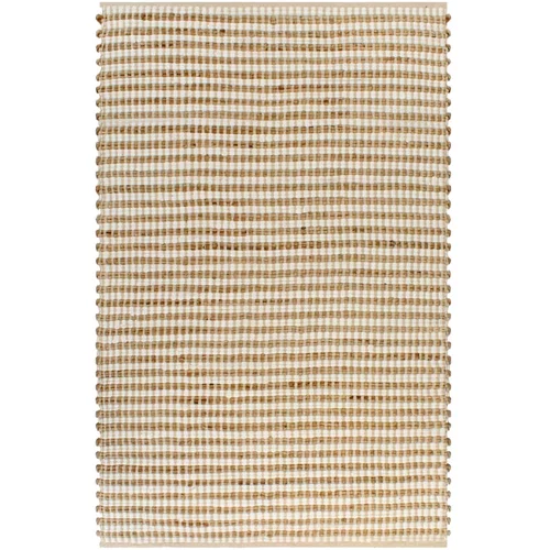 Ručno tkani tepih od jute i tkanine 120 x 180 cm prirodni i bijeli