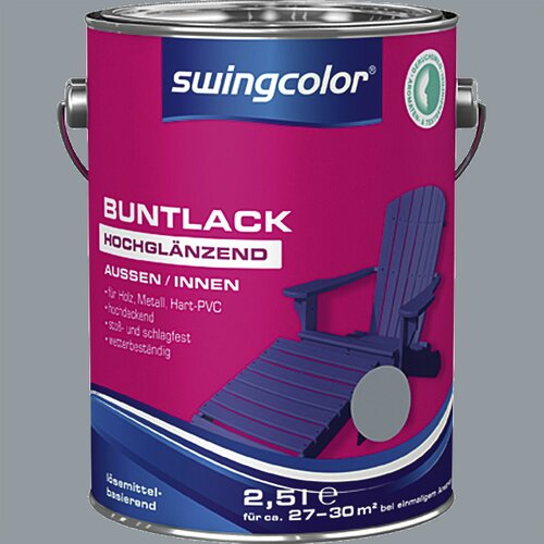 SWINGCOLOR Lak u boji (Boja: Srebrnosive boje, 2,5 l) Slike