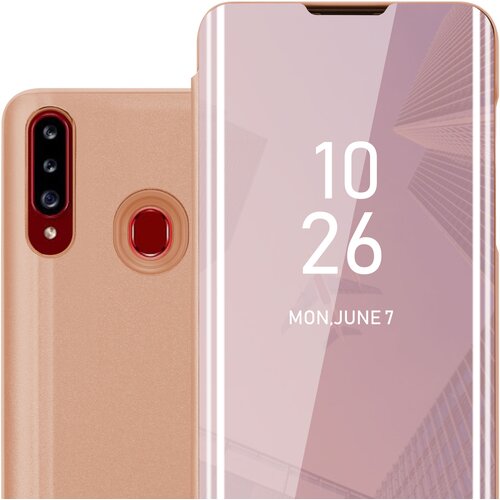 Cadorabo CARE, združljiv s Samsungom v Kunzit Pink - prozorno za za&scaron;čito z ogledalom z zrcalo z funkcijo stojala 360 stopinj za&scaron;čita, (20572409) Cene