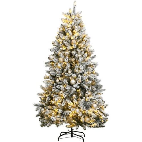 vidaXL Umetna novoletna jelka 300 LED diod in komplet bučk 270 cm Cene