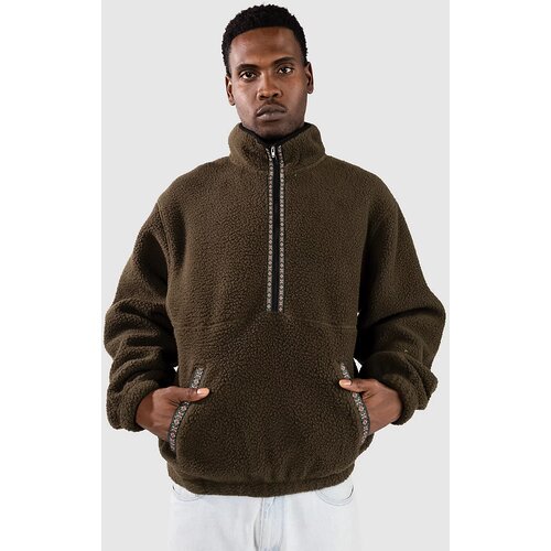 Rhythm Sherpa Half-Zip Pulover iz flisa olive Cene