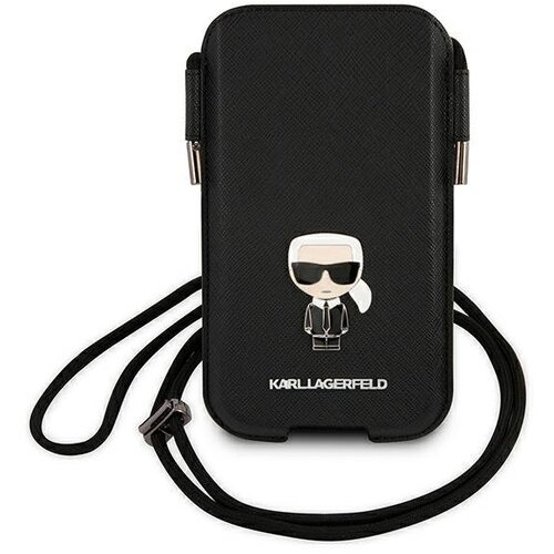 Karl Lagerfeld torbica za mobilni telefon, karl 3D saffiano black, (20689662) Slike