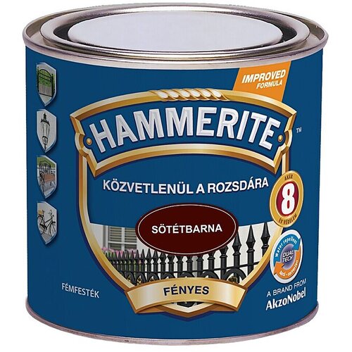 HAMMERITE Pisani lak (Temno rjava, Sijaj, 0,25 l, Na osnovi topil) Slike