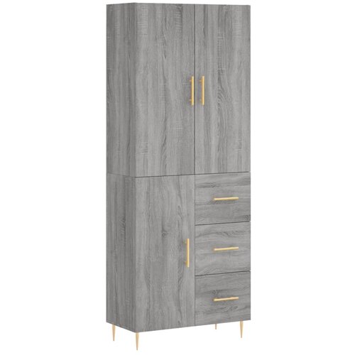 Maison Chic Visoka Komoda - Predalnik siva sonoma 69,5x34x180 cm inženirski les, (21719229) Cene