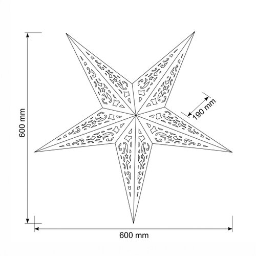 Brilagi LED Božićna dekoracija LED/2xAA 60 cm zvezda Slike