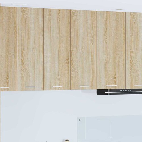Viseći ormarić 2 pcs Sonoma hrast i bijela 30 x 31 x 80 cm Slike