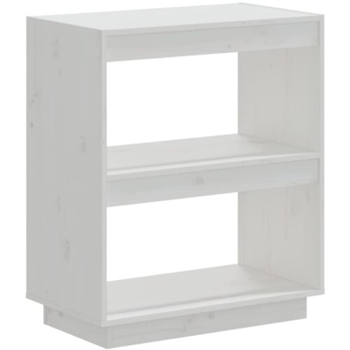Maison Chic Knjižna omara - Knjižni regal bela 60x35x71 cm trdna borovina, (21726294) Cene