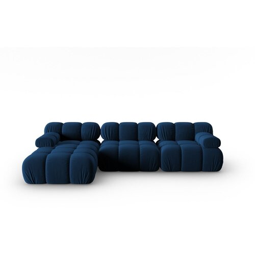 Micadoni Home modra žametna sedežna garnitura 285 cm bellis &amp;ndash; Slike