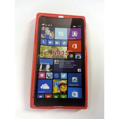  S silikonski ovitek Nokia LUMIA 435 rdeč