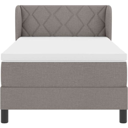  Boxspring krevet s madracem Sivo-smeđa 90 x 190 cm tkanina Slike