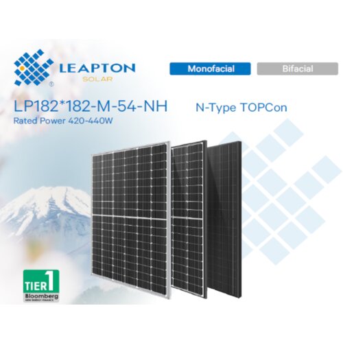 Leapton energy PV modul LEAPTON,445W,MF,N Tip,1100mm silver frame Cene