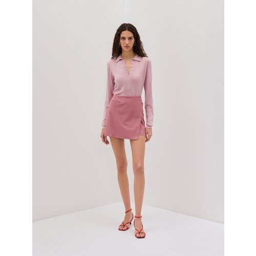 Reserved - Preklopna mini suknja - prljavoroza Cijene