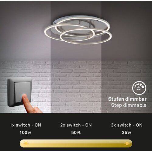 BRILONER led prigu&amp;scaron;iva plafonska svetiljka frames LED/60W/230V, mat hrom Slike