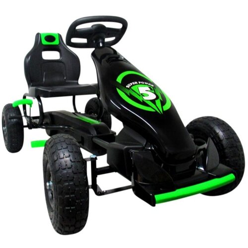  Dječji karting G8 na pedale crno - zeleni Slike
