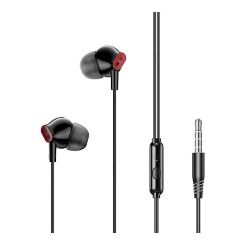 XO In-Ear Slu&amp;scaron;alice sa mikrofonom EP58 Black Slike