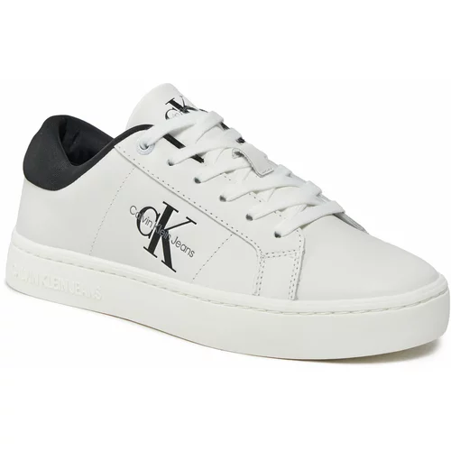 Calvin Klein Jeans Superge Classic Cupsole Lowlaceup Lth Wn YW0YW01444 Bright White/Black 0GM
