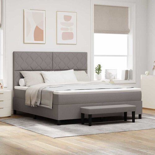 vidaXL Postelja z vzmetnico z vzmetnico Taupe 180 x 200 cm blago - - taupe - 89.44 - 180 x 200 cm - Cene