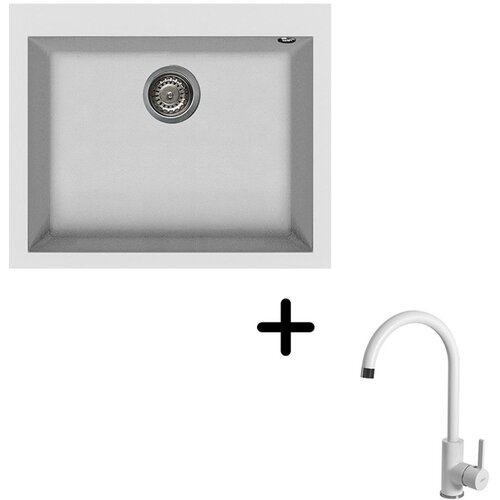  Sudoper Elleci Quadra 110 + slavina C01 Bianco Cijene
