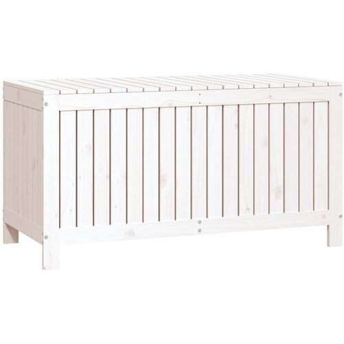  Vrtna kutija za pohranu bijela 121x55x64 cm od masivne borovine Slike