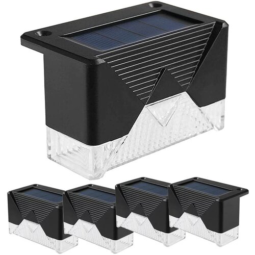  Set 4 solarnih ograjnih LED svetilk hladno bele IP65 Cene
