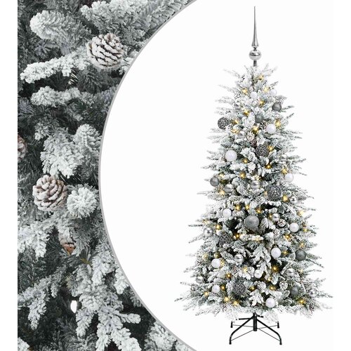  Umjetno božićno drvce s kuglicom 120 cm 150 LED lampica Slike