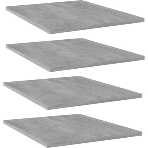 Police za knjige 4 kom siva boja betona 40 x 50 x 1,5 cm drvene Cene