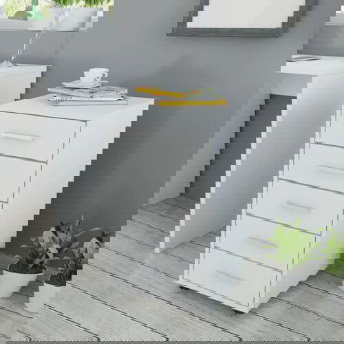 VidaXL Pisarni&amp;scaron;ki predalnik s 5 predali bel, (20824606) Slike