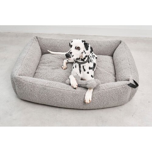 MiaCara Sivi krevet za pse od boucle tkanine 71x91 cm Senso Pebble M &amp;ndash; Slike