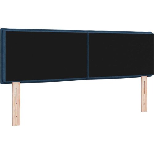  LED uzglavna daska Linije dizajn Plava 160 cm Tkanina Slike