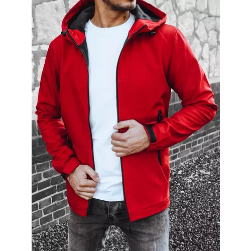 DStreet Red men's softshell jacket TX4267
