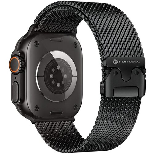 Forcell F-DESIGN FA11 narukvica od nehrdjajuceg celika za APPLE Watch 42/44/45/49 mm crna Slike