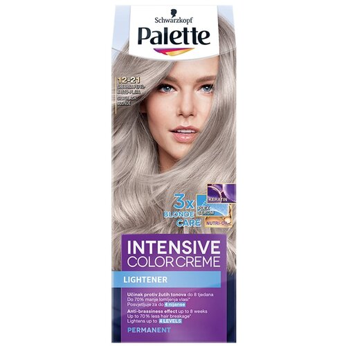 Schwarzkopf Palette Intensive Color Creme permanentna barva za lase odtenek 12-21 Silver Ash Blonde 1 kos Cene