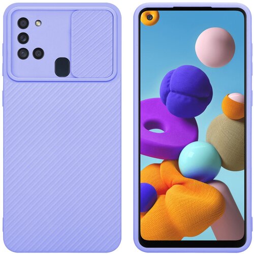  Ohišje, združljiv s Samsungom v Bonbon Purple - Zaščitni pokrov, narejen iz fleksibilnega silikona TPU in z zaščito pred kamero, (20603990) Cene