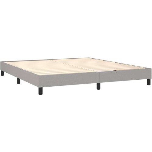  Box spring s madracem svjetlosiva 160x200 cm tkanina Slike