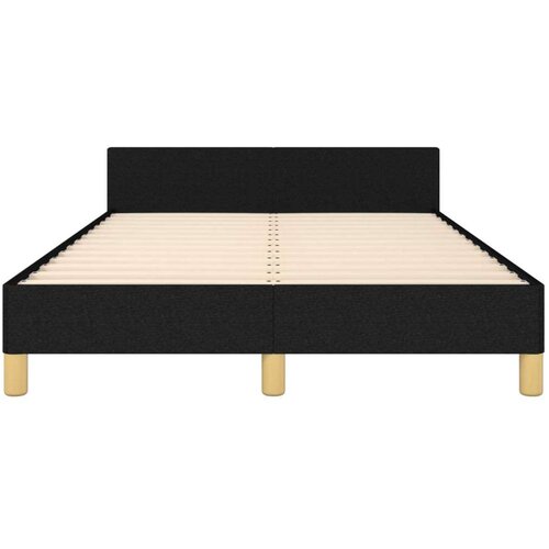 VidaXL Okvir za krevet s uzglavljem crni 120x190 cm od tkanine Slike