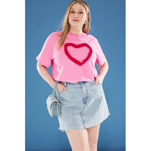 Trendyol Ženska majica Tbbss25Bf00022, Roze Cene